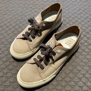 Tan Frye Canvas Sneakers